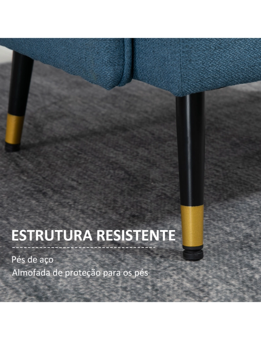 imagem de Poltrona Sala de Estar 76x68x80cm cor azul 839-619V00DB5