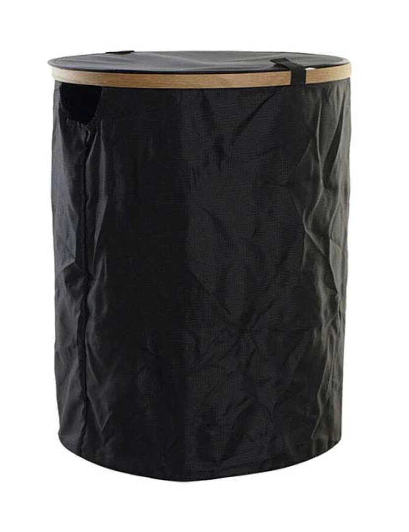 DKD - Cesto de Roupa Suja DKD Home Decor Preto Eik Feltro (44 x 44 x 57 cm)