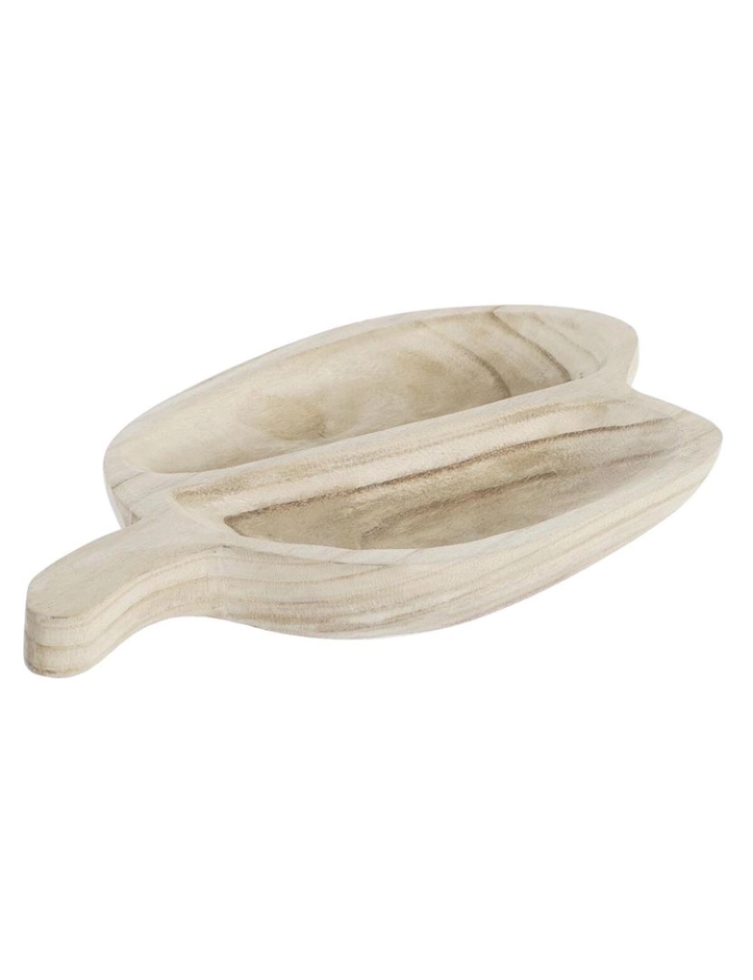 DKD Home - bandeja de aperitivos DKD Home Decor Marrom claro Natural Tropical 38 x 21 x 5 cm 30 x 21 x 5 cm