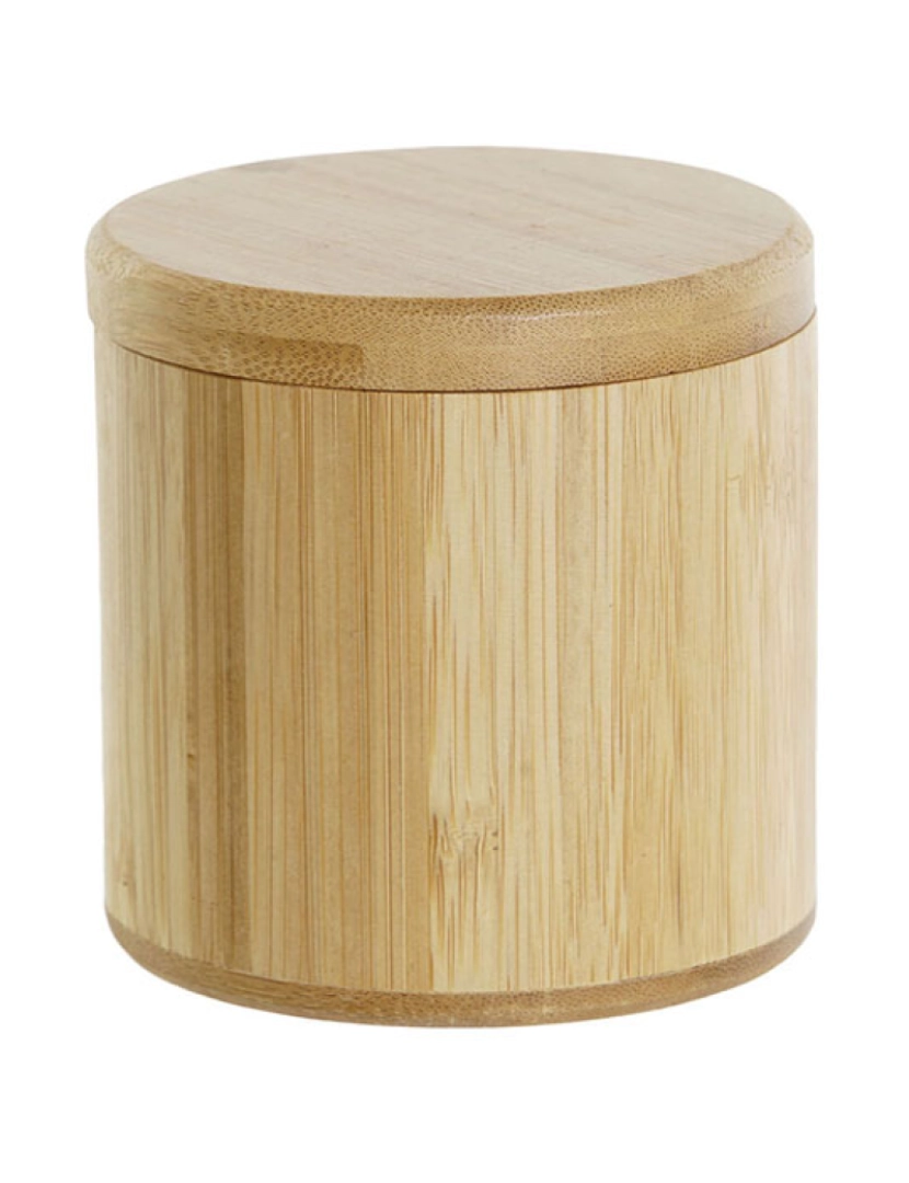 DKD Home - Saleiro com Tampa DKD Home Decor Natural Bambu 8,5 x 8,5 x 8,5 cm