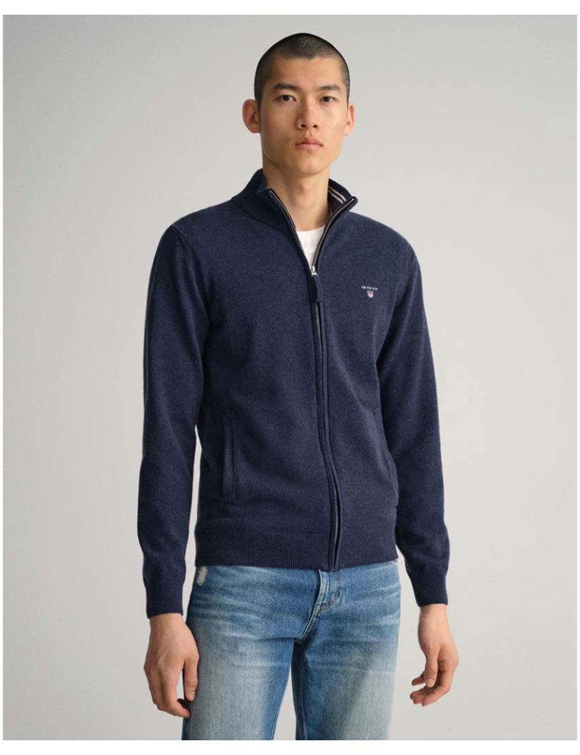 imagem de Cardigan Homem Azul Navy Escuro2