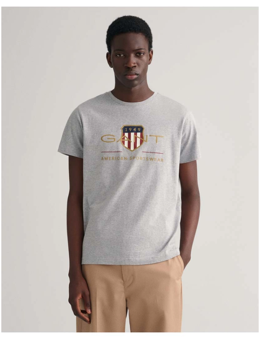 Gant - T-Shirt Homem Cinza