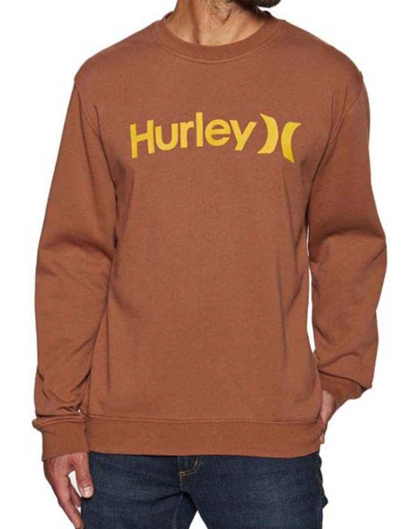 Hurley - Camisola Homem Oao Solid Fleece Crew Zion Rust