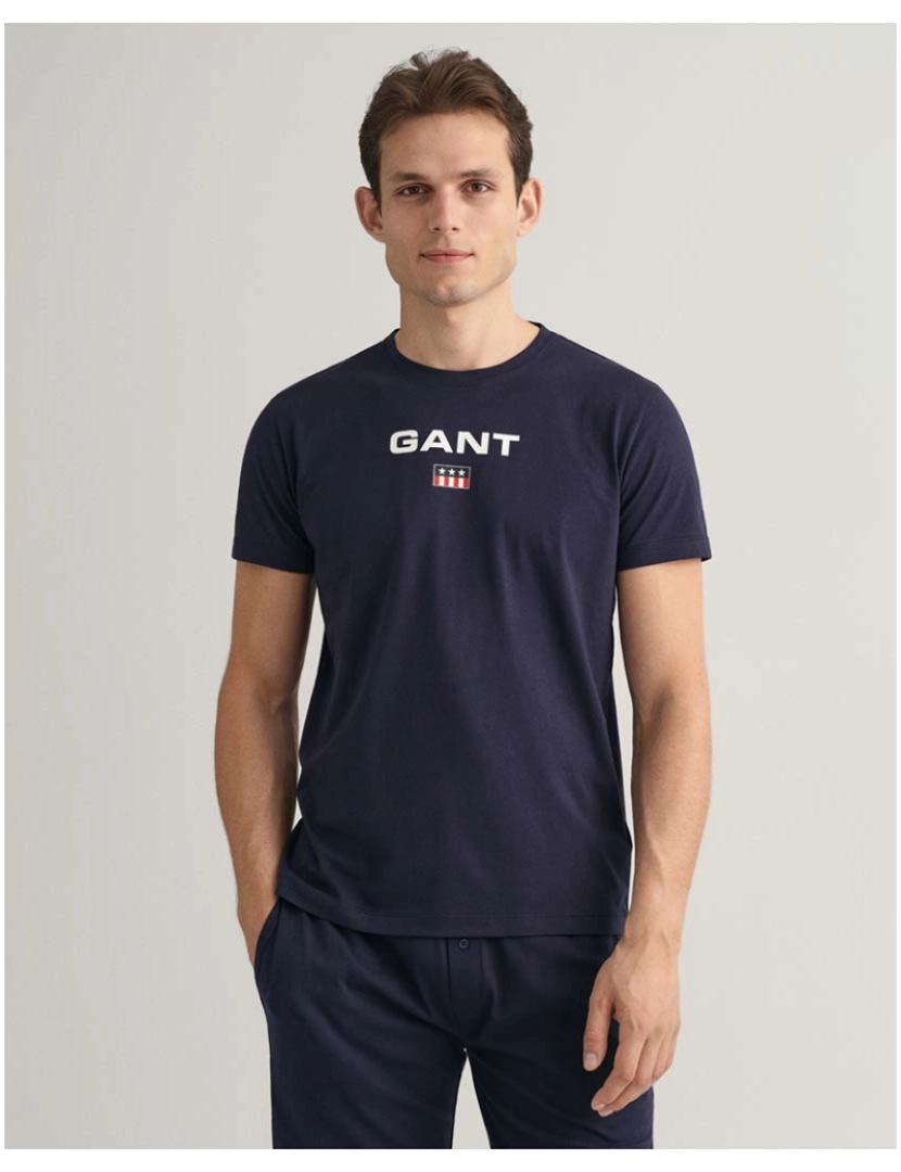 Gant - T-Shirt Pijama Homem Azul