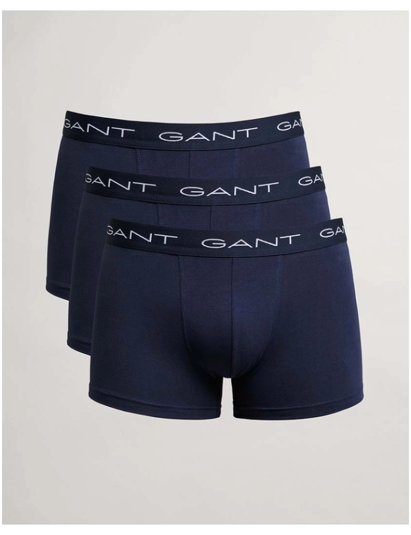 Gant - Pack 3 Cuecas Homem Azul Navy
