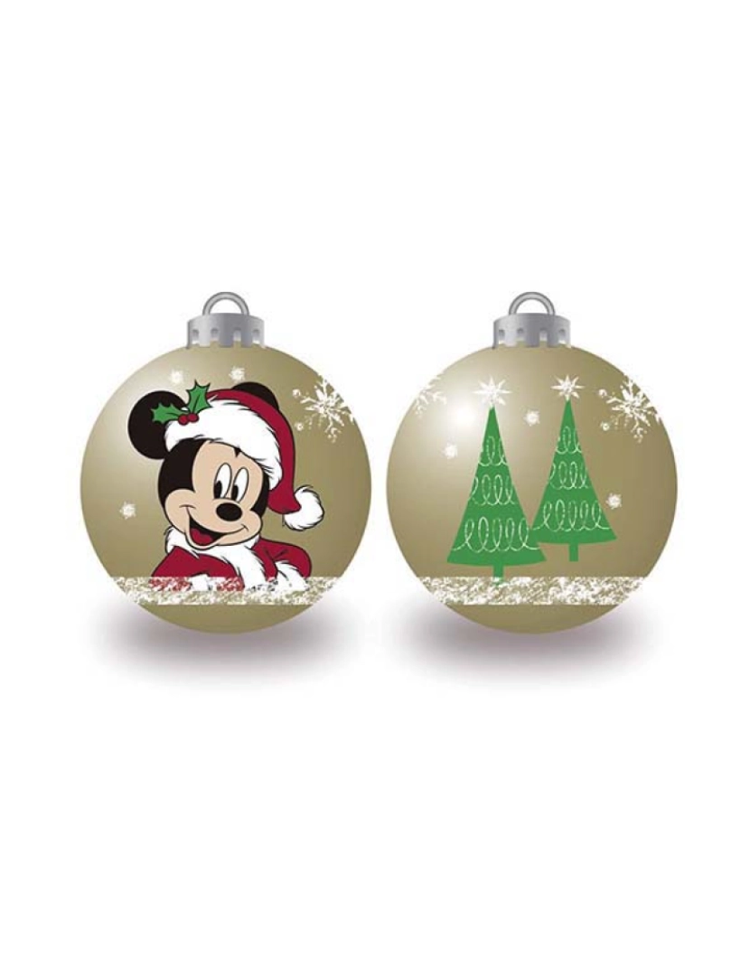 imagem de Bola de Natal Mickey Mouse Happy smiles 10 un Vermelho Plástico Ø 6 cm1