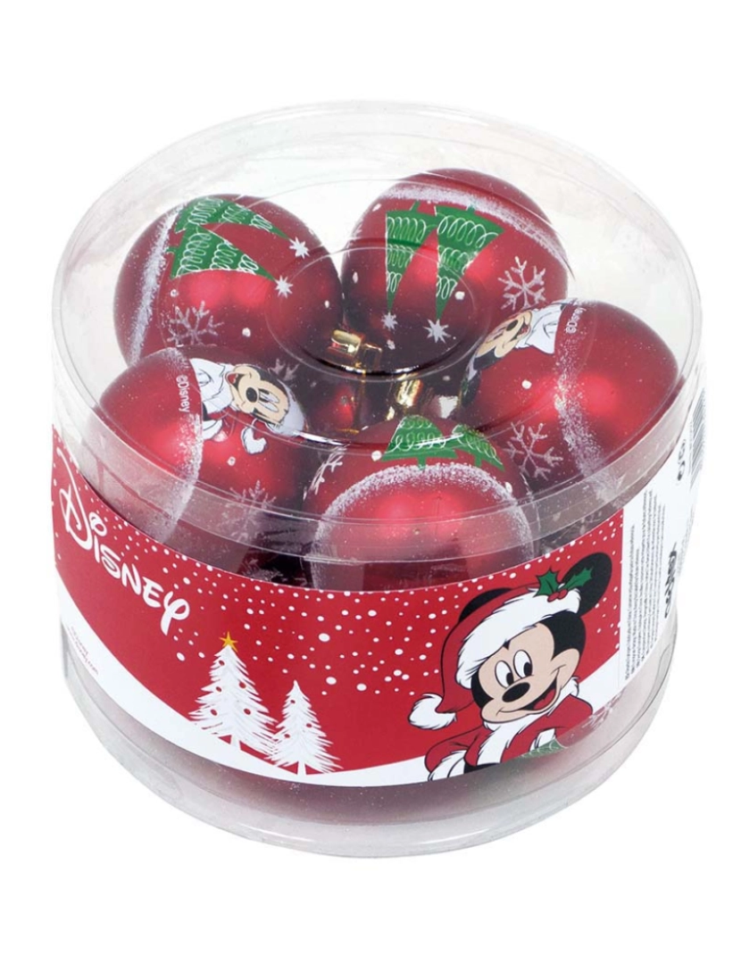 imagem de Bola de Natal Mickey Mouse Happy smiles 10 un Vermelho Plástico Ø 6 cm2