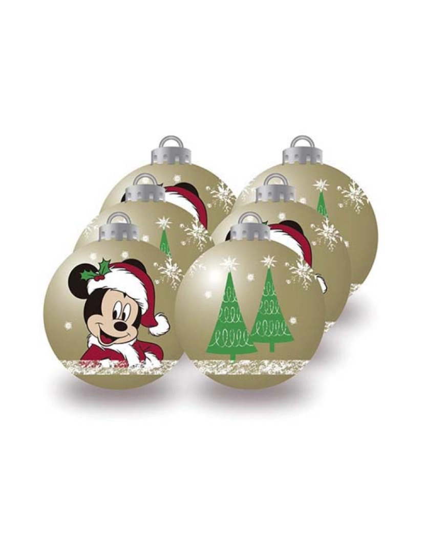 imagem de Bola de Natal Mickey Mouse Happy smiles 10 un Vermelho Plástico Ø 6 cm3