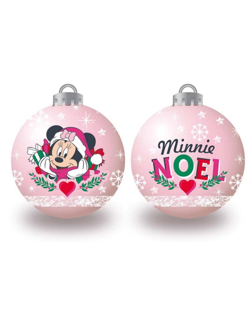 imagem de Bola de Natal Minnie Mouse Lucky 10 un Rosa Plástico Ø 6 cm1