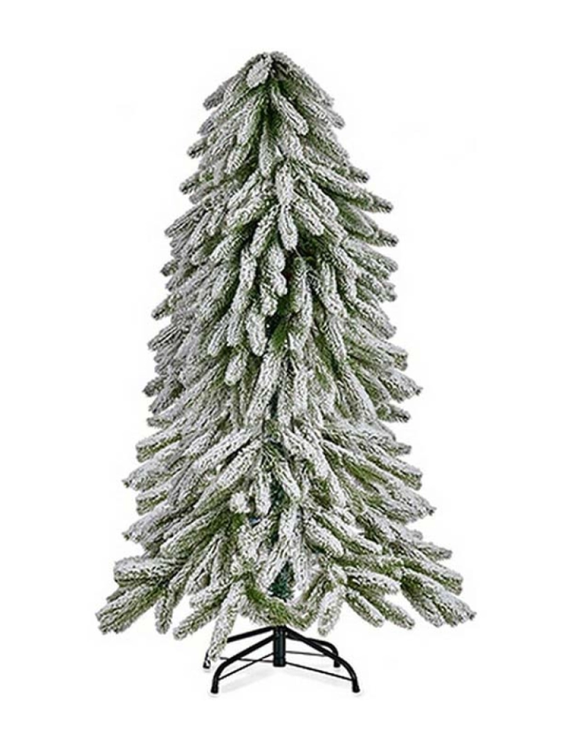 imagem de Árvore de Natal Metal Branco Verde Plástico1