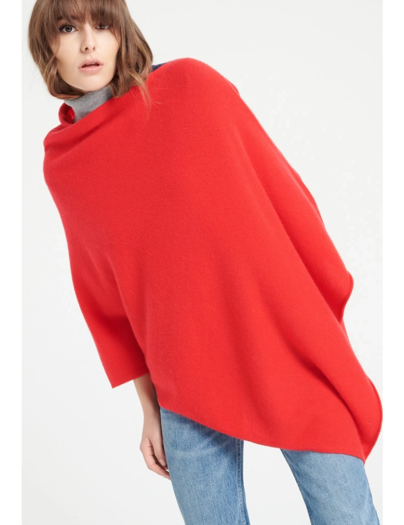 Studio Cashmere 8 - Lilly 9 Poncho Col V 100% Caxemira