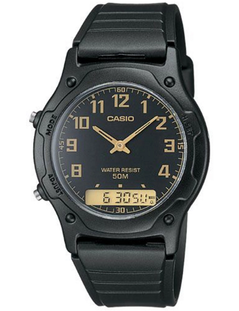 Casio - Casio Aw-49h-1bv Reloj Analógico / Digital Para Hombre Caja De Resina Esfera Color Negro