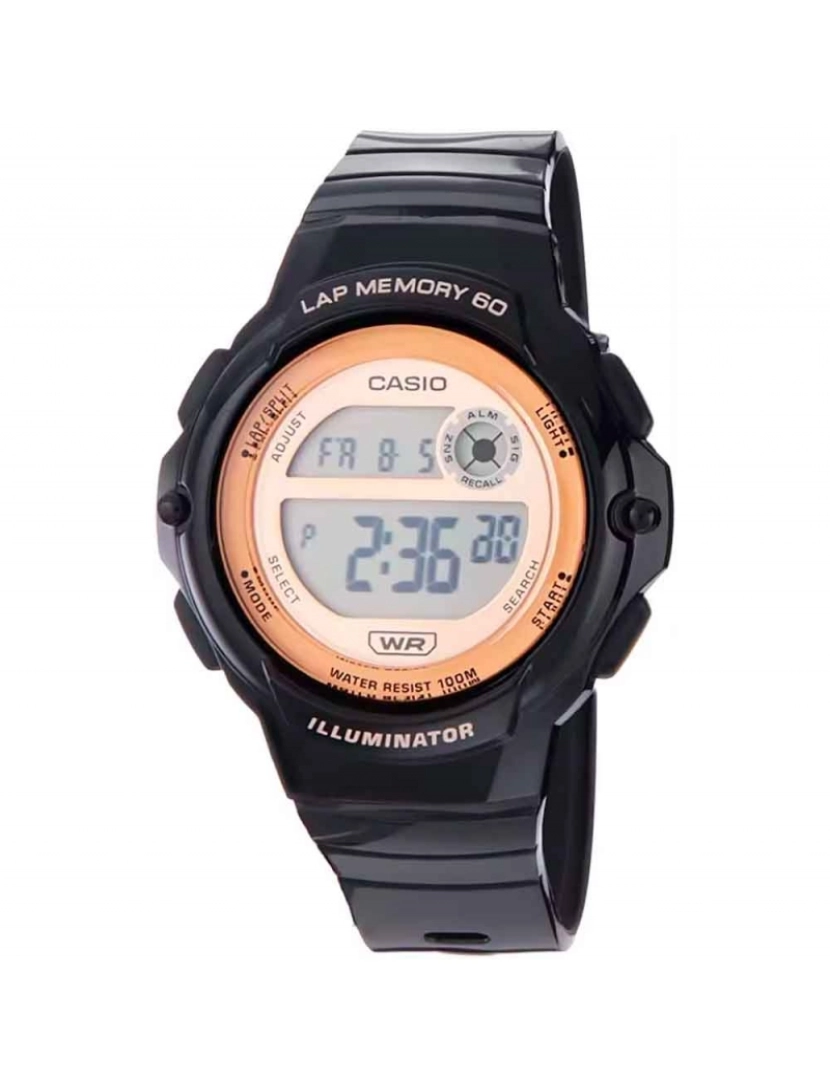 Casio - Casio Lws-1200h-1avdf Reloj Digital Para Mujer Colección Lap Memory 60 Caja De Resina Esfera Color Salmon