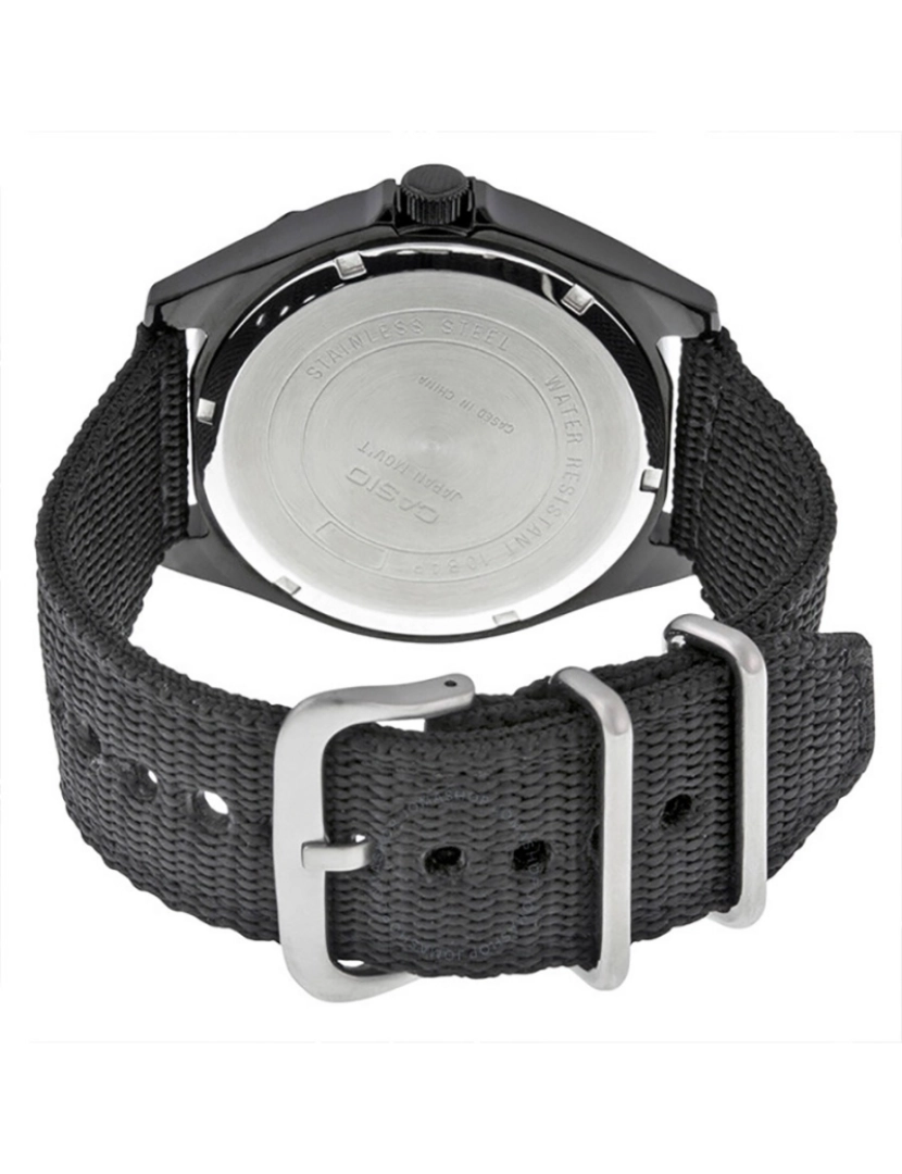 imagem de Casio Amw-110-1av Reloj Analógico Para Hombre Caja De Acero Inoxidable Esfera Color Negro3