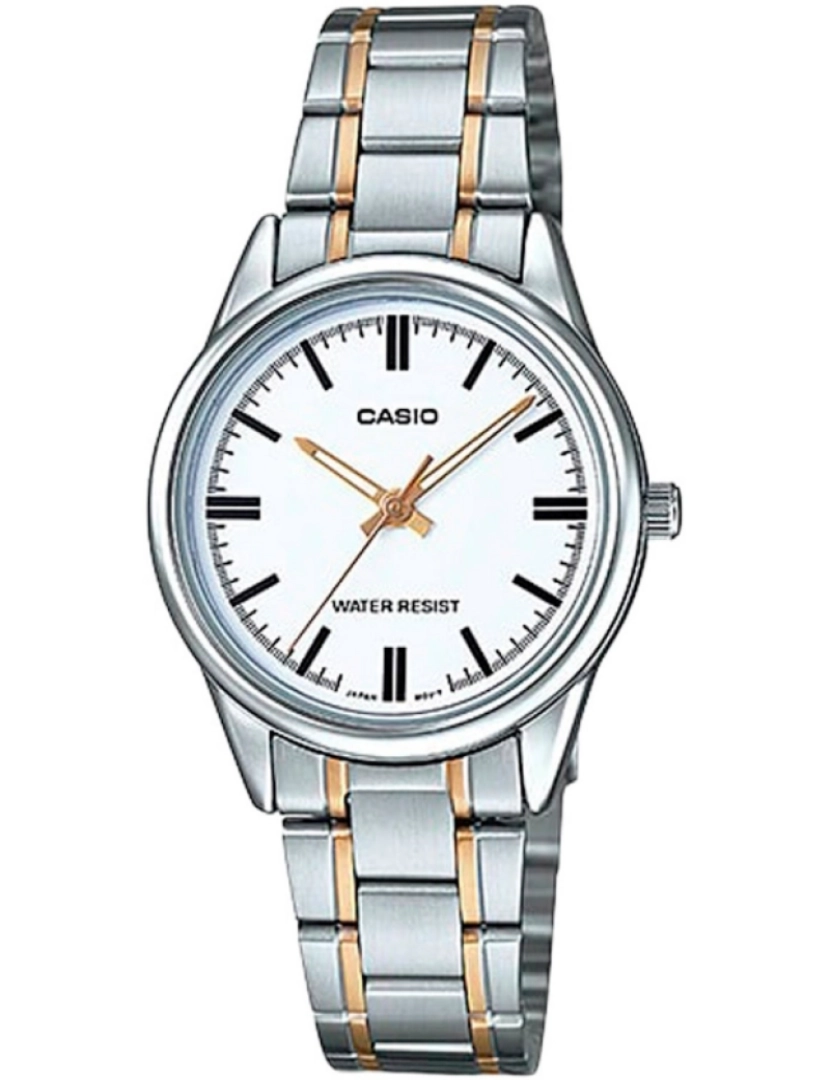 Casio - Casio Ltp-v005sg-7audf Reloj Analógico Para Mujer Caja De Metal Esfera Color Blanco