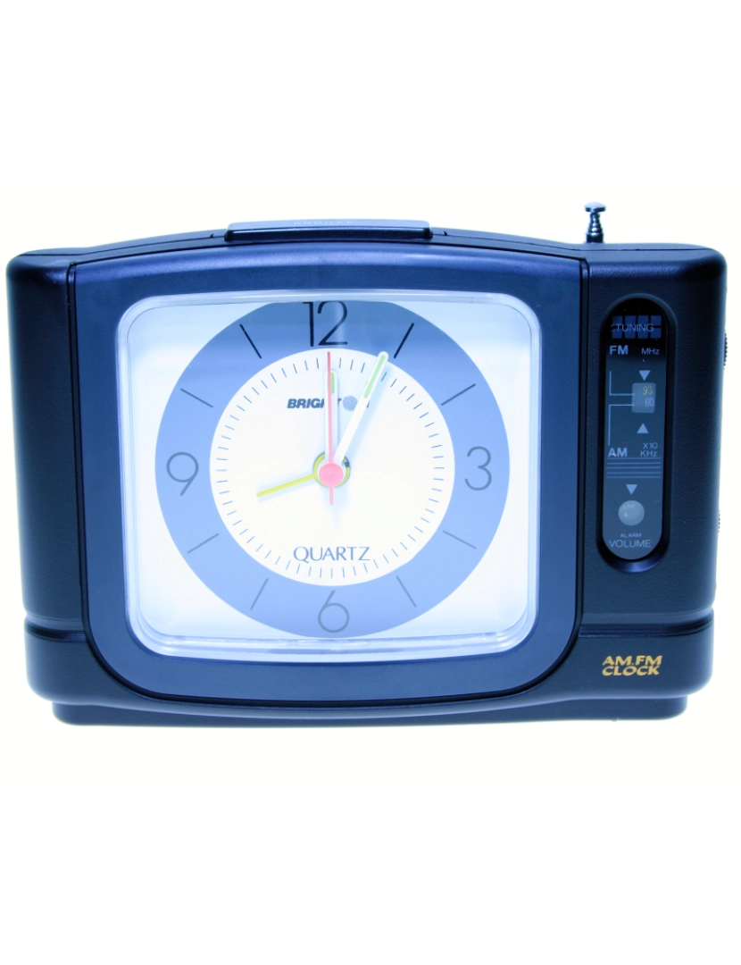 Brigmton - Brigmton Brd-605 Despertador Radio Reloj Analógico Unisex Caja De Plástico Esfera Color Blanco