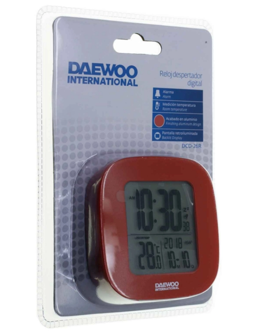 imagem de Daewoo Dcd-26r Despertador Digital Digital Unisex Caja De Plástico Esfera Color Gris2