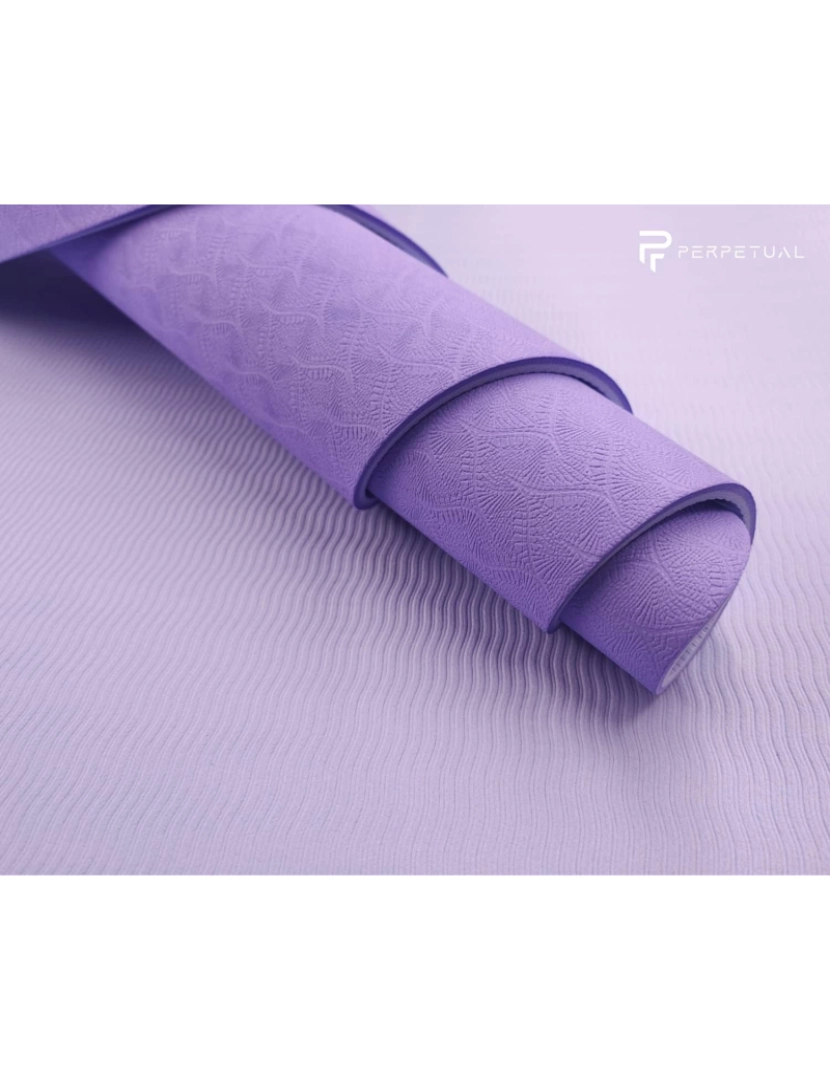 imagem de Tapete PERPETUAL® 6mm TPE para ioga e Pilates - Tapete antiderrapante - Com alça e bolsa de transporte - Tapete grosso e dobrável - Masculino/Mulher - Ginásio, Fitness e Exercícios Domésticos3