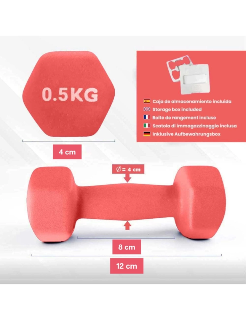 imagem de Halteres PERPETUAL disponíveis em 0,5KG / 1KG / 1,5KG / 2KG / 3KG / 4KG / 5KG (2 unidades) e conjuntos 6/12/16 / 30KG Pequenos pesos hexagonais leves Neoprene Pilates Homens Mulheres Exercício Academia Halteres em casa2