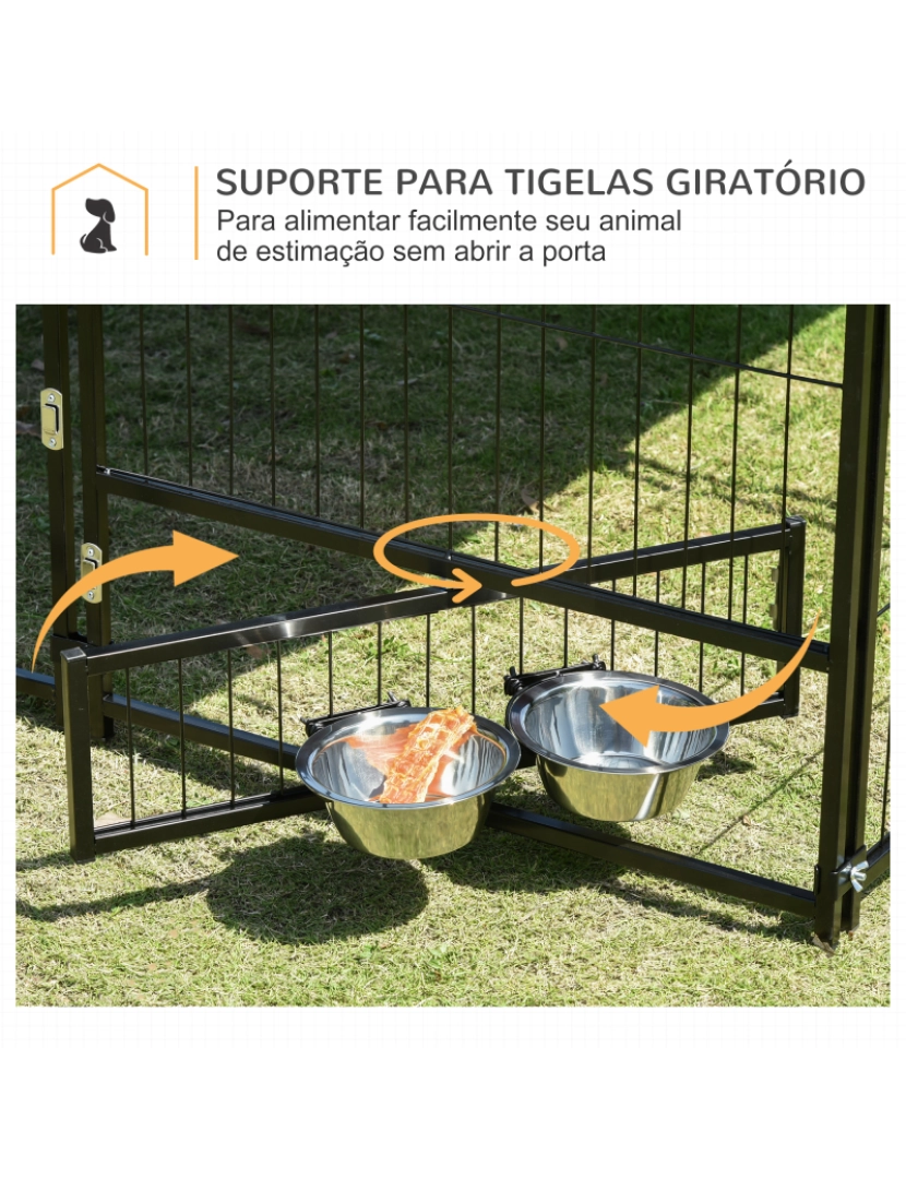 imagem de Parque para Cães 141x141x151cm cor preto D02-057V01CF6