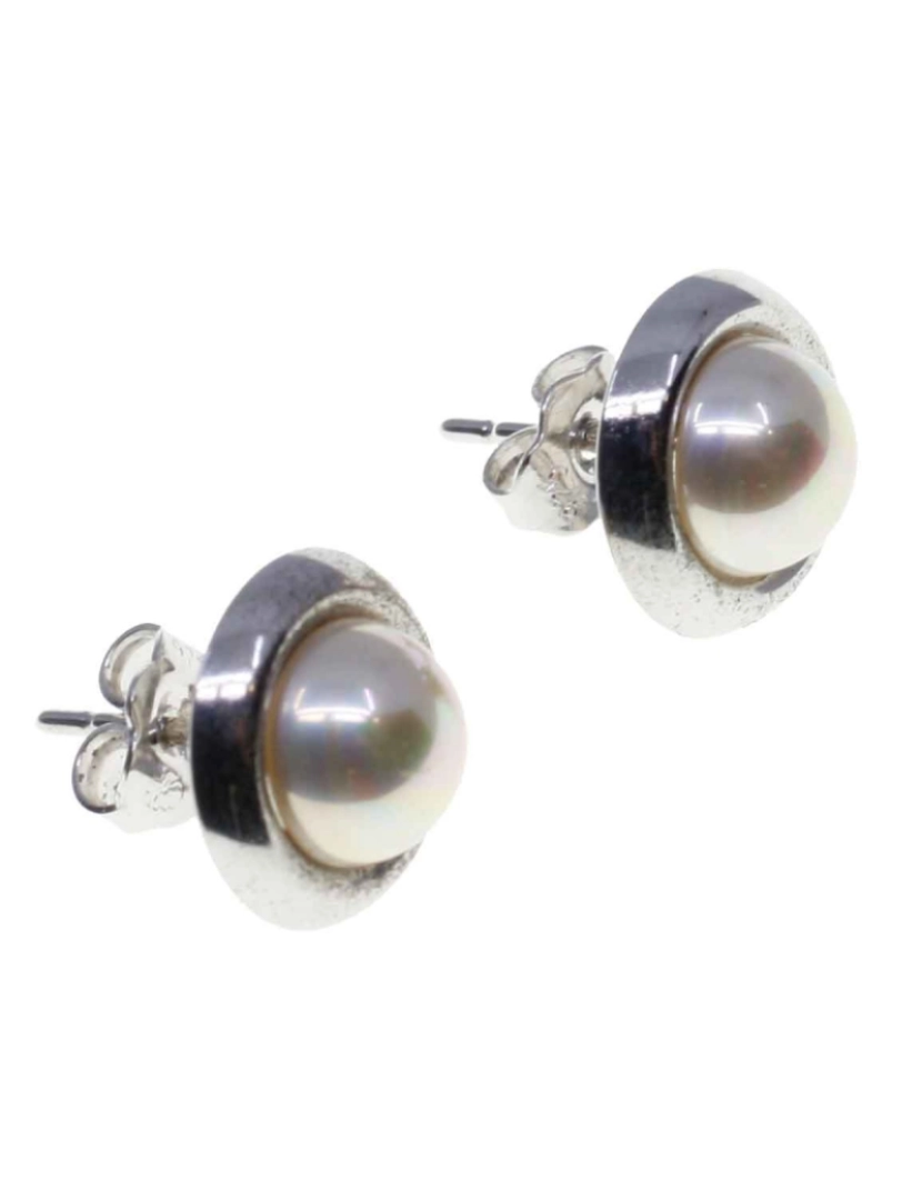 imagem de Pendientes Orquidea 32048 Perla Plata3