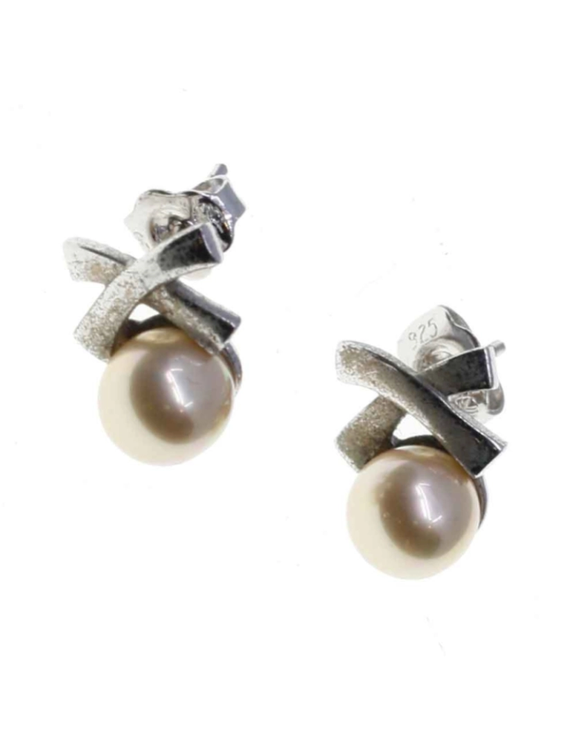 imagem de Pendientes Orquidea 65040 Perla Plata1