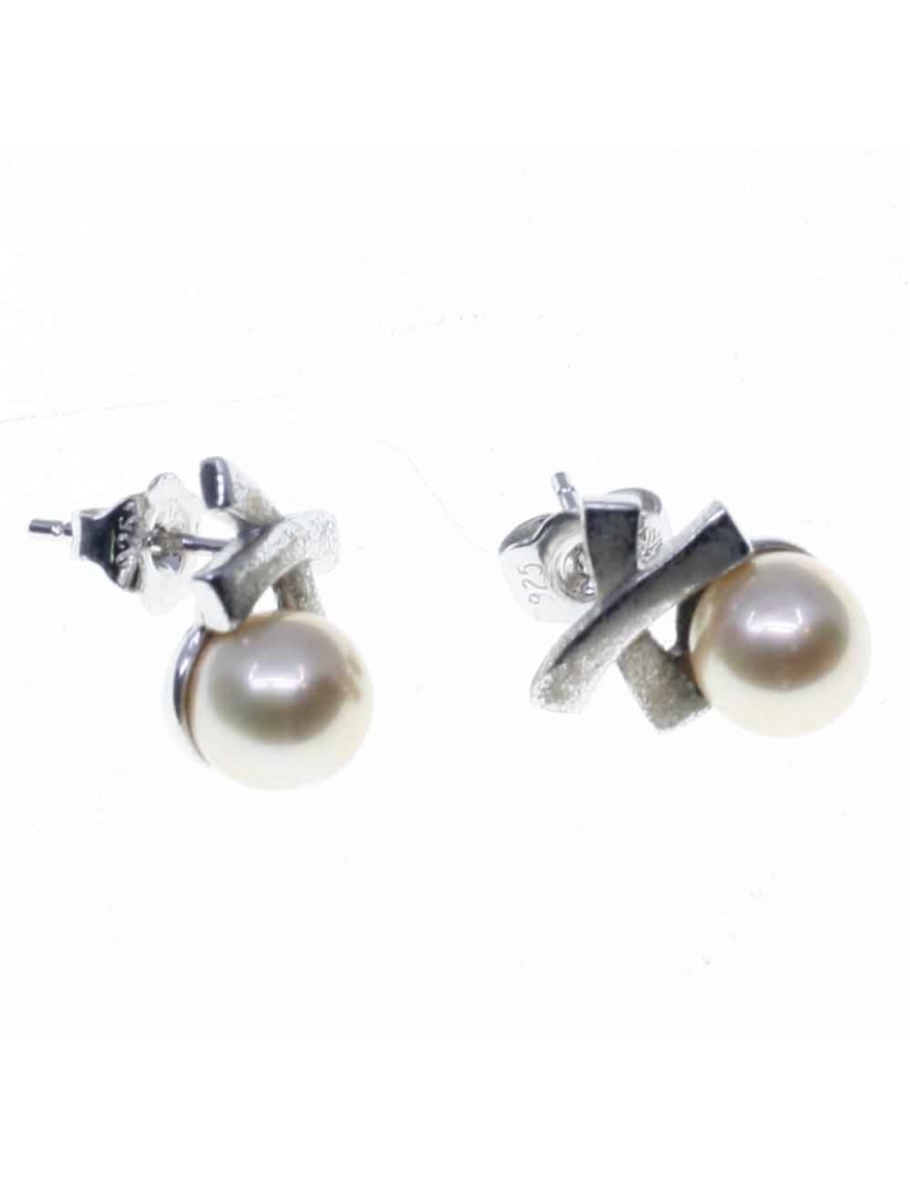 imagem de Pendientes Orquidea 65040 Perla Plata3