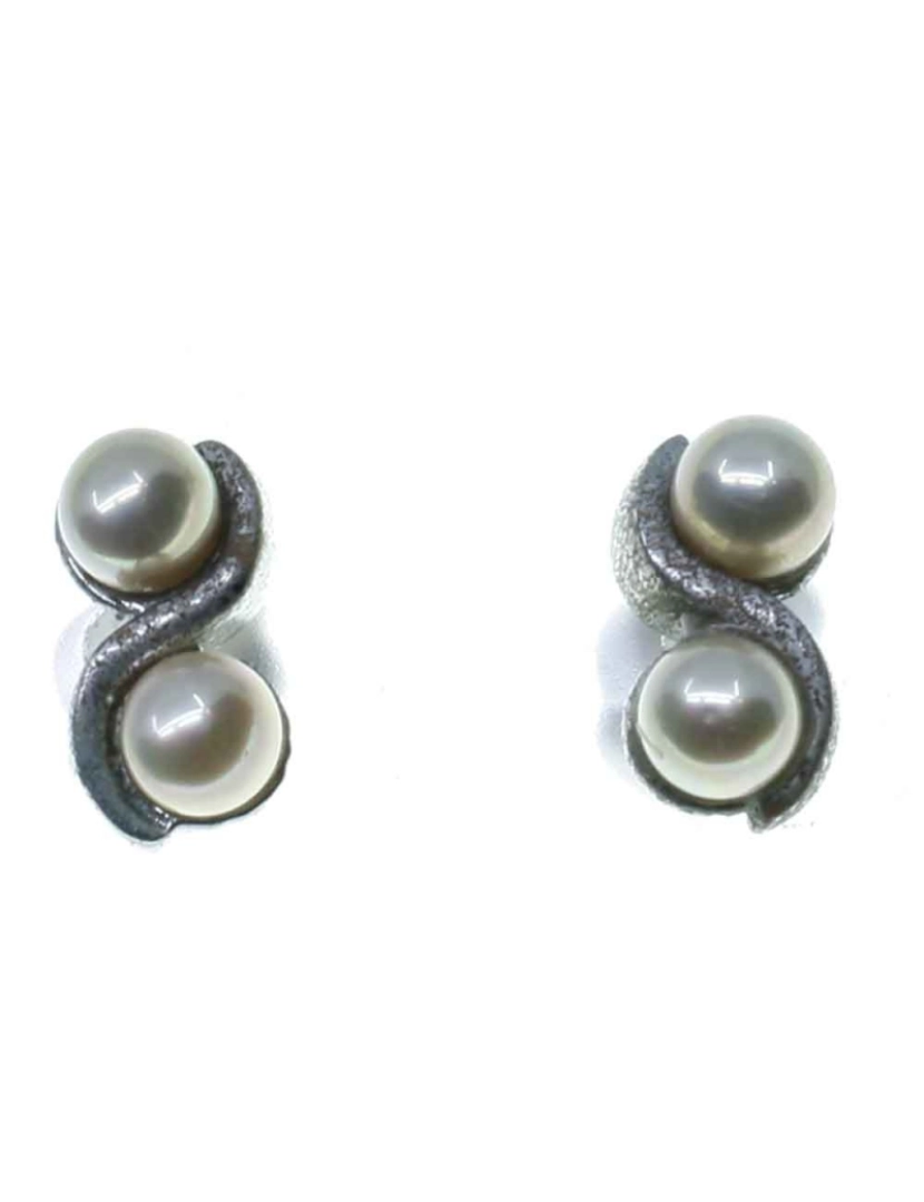 imagem de Pendientes Orquidea 61004 2 Perlas Plata1