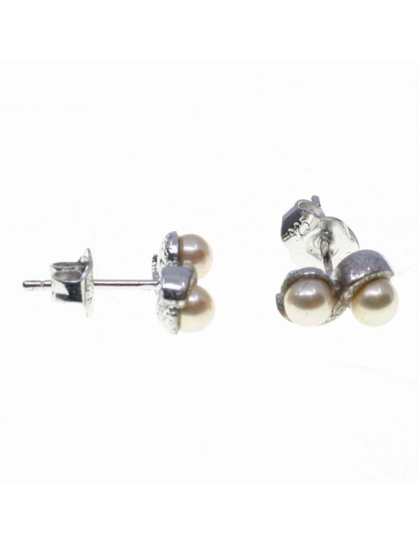 imagem de Pendientes Orquidea 61004 2 Perlas Plata2