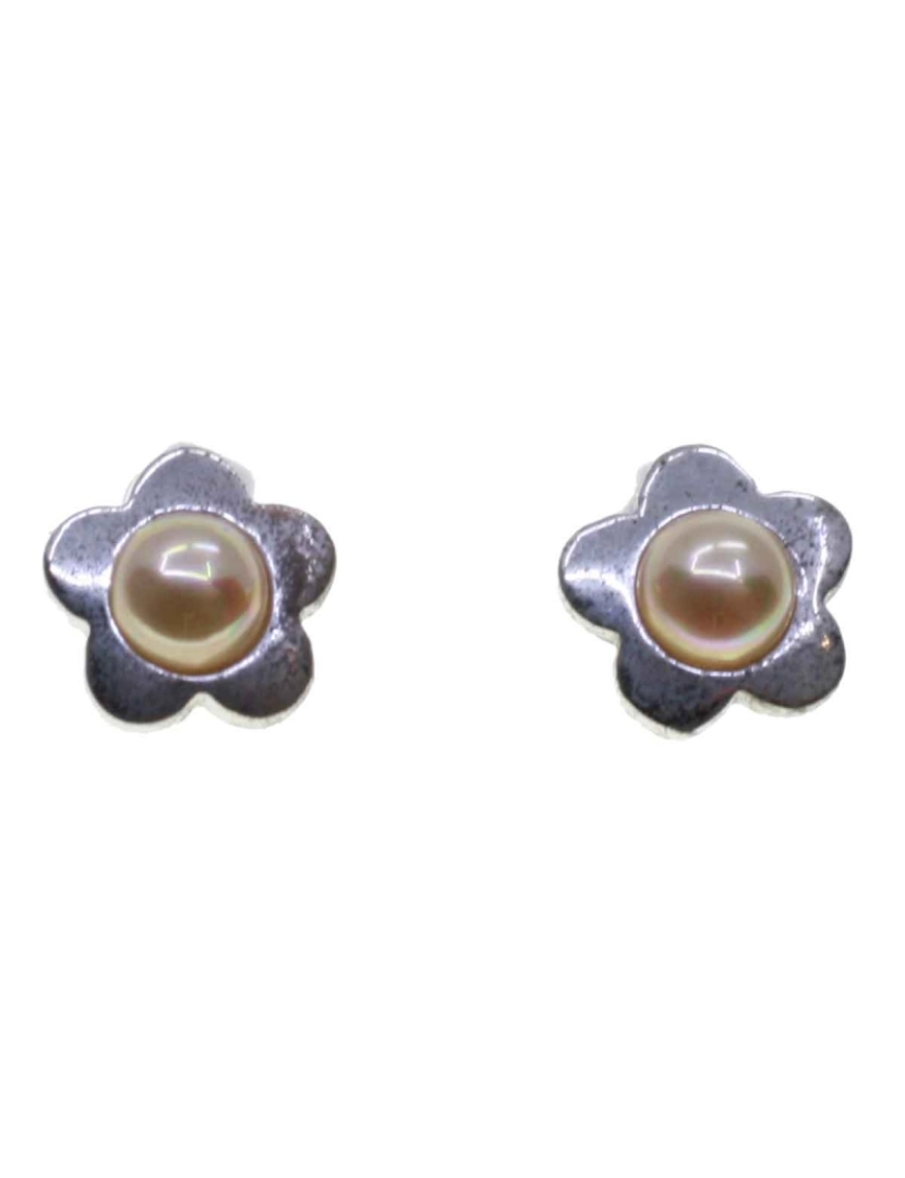 imagem de Pendientes Orquidea 65597 Perla Plata1