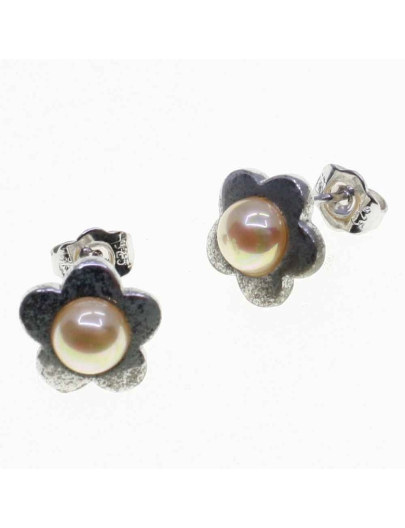 imagem de Pendientes Orquidea 65597 Perla Plata2