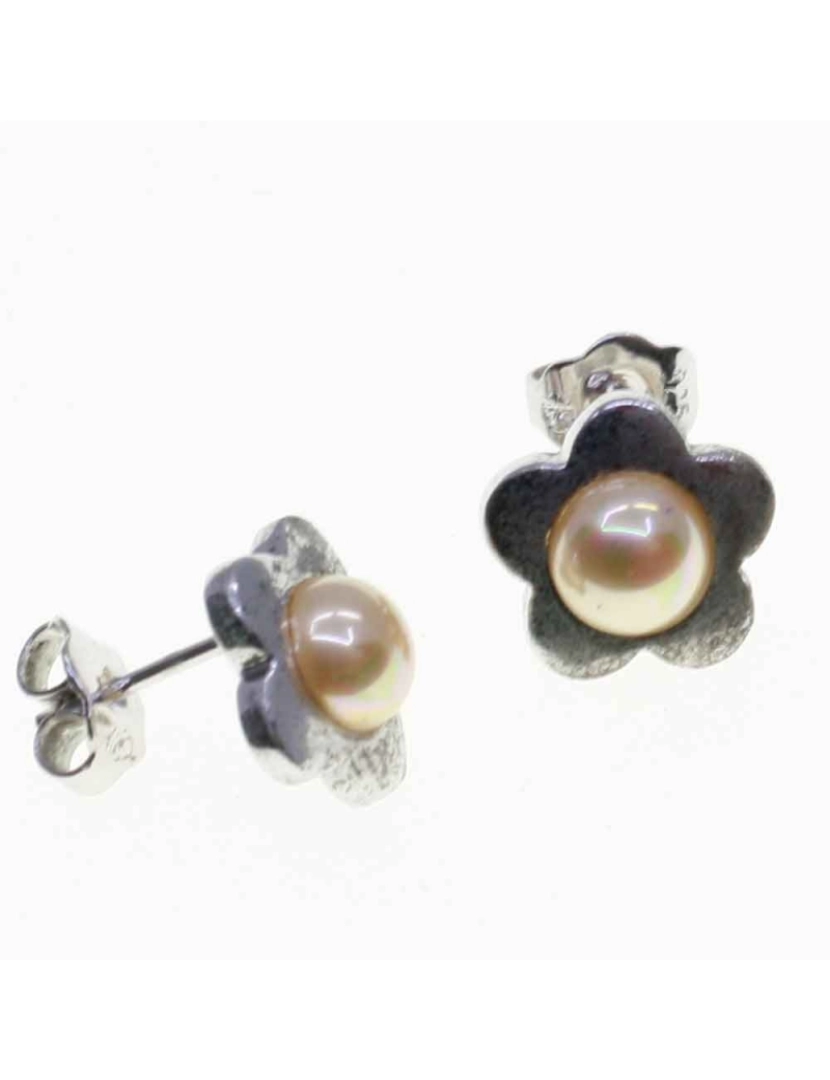 imagem de Pendientes Orquidea 65597 Perla Plata4