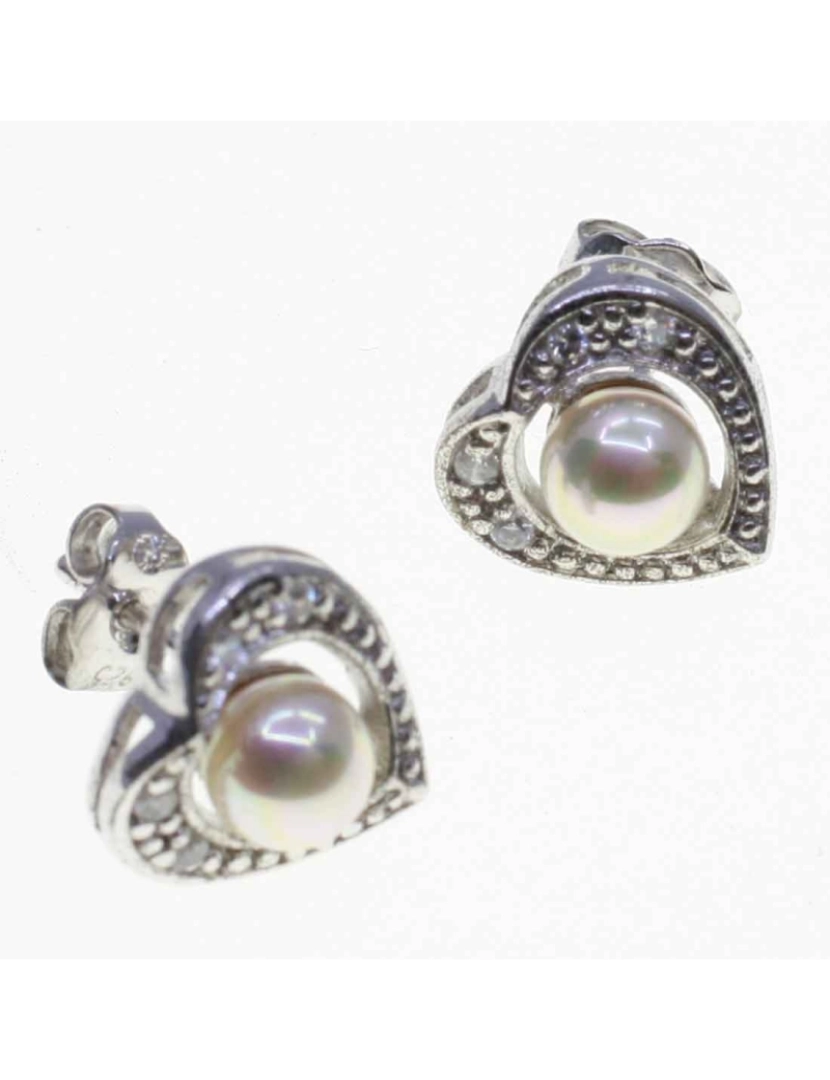 imagem de Pendientes Orquidea 39770 Perla Plata3