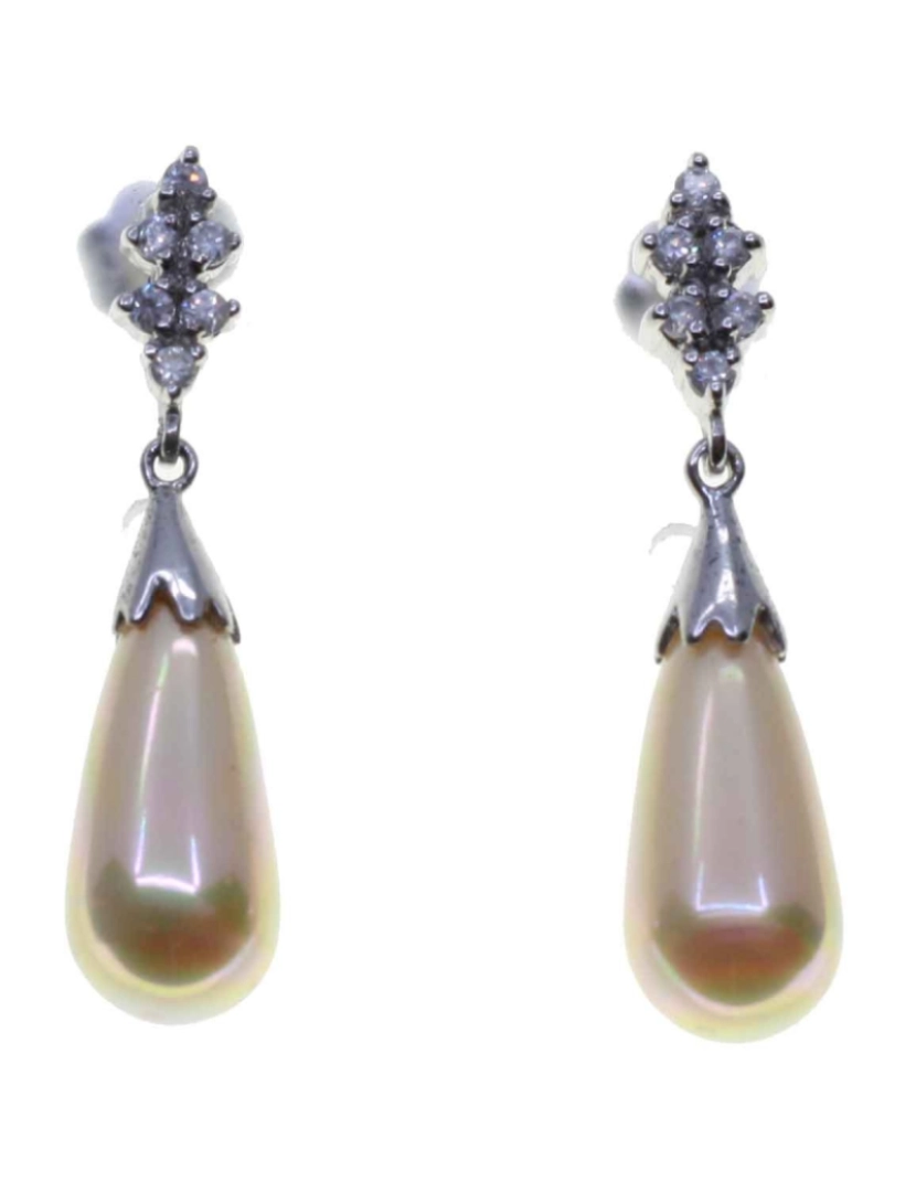 imagem de Pendientes Orquidea 39771 Perla Plata1