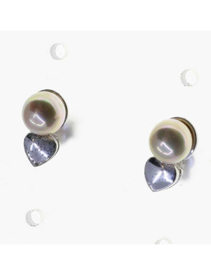 imagem de Pendientes Orquidea 61023 Perla Plata2