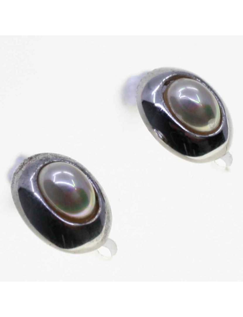 imagem de Pendientes Orquidea 60411 Perla Plata2