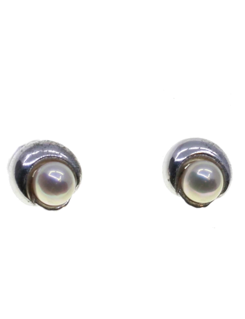 imagem de Pendientes Orquidea 60604 Perla Plata1