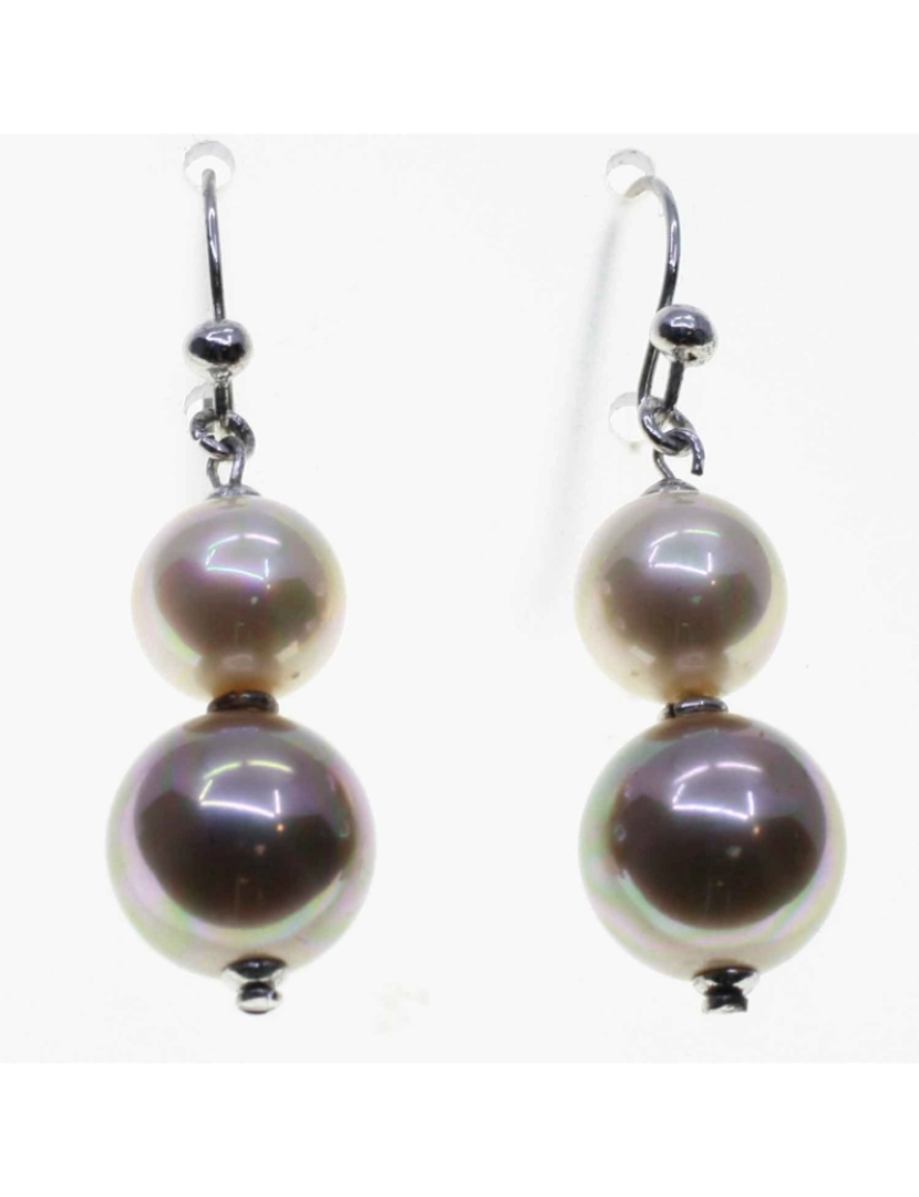 imagem de Pendientes Orquidea 72108 2 Perlas Plata1