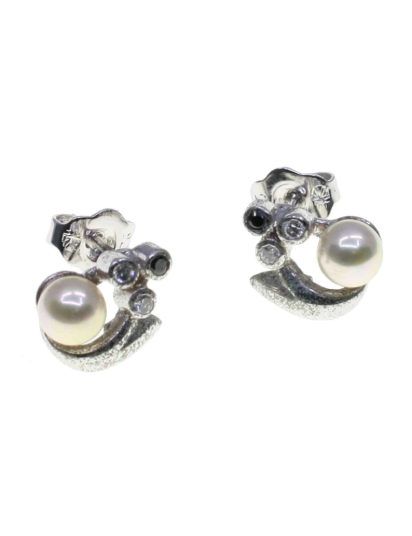 imagem de Pendientes Orquidea 60902 Perla Plata1