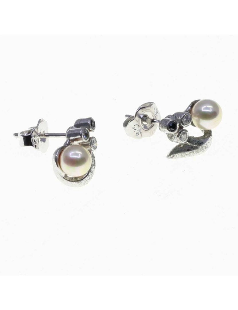 imagem de Pendientes Orquidea 60902 Perla Plata2