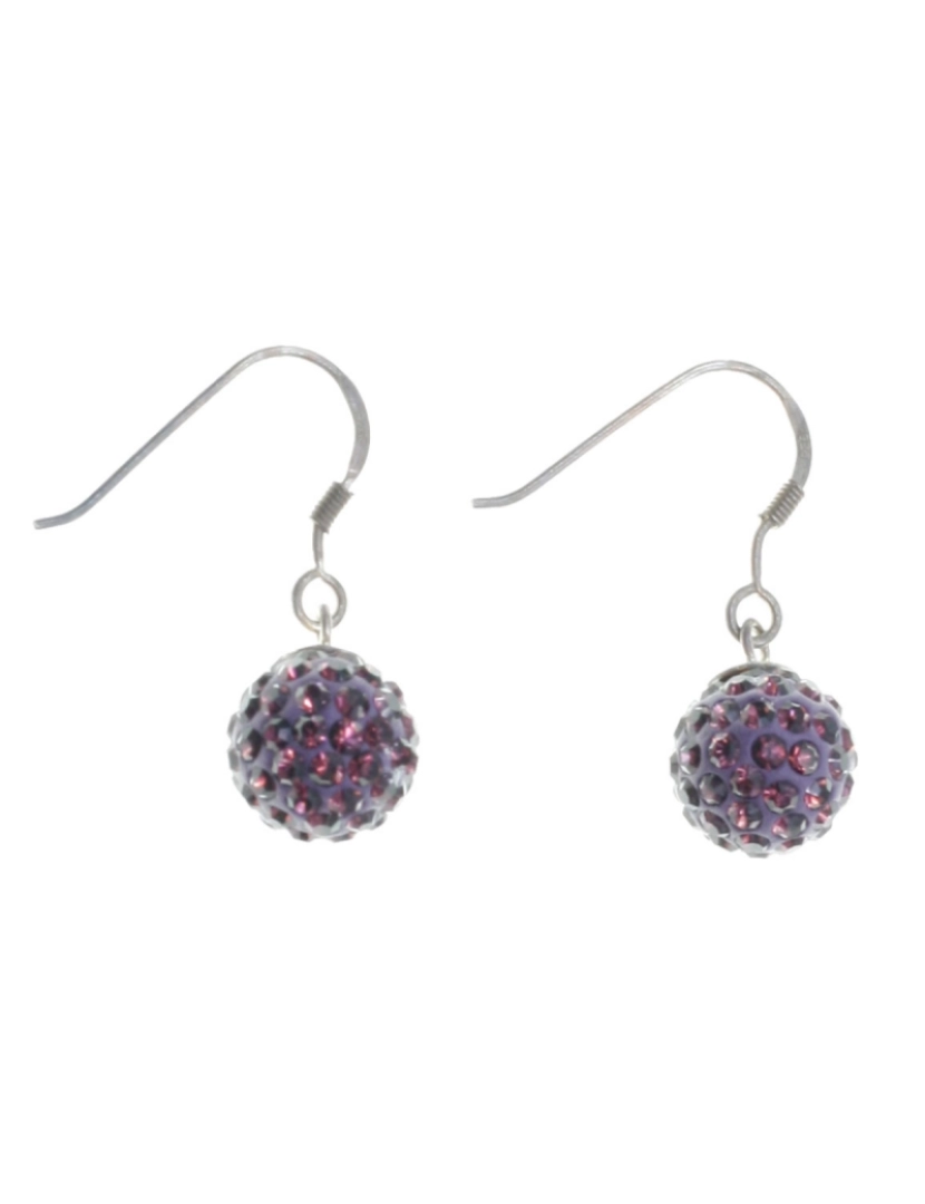 imagem de Pendientes Plata 925 Bola Morada Bantu2