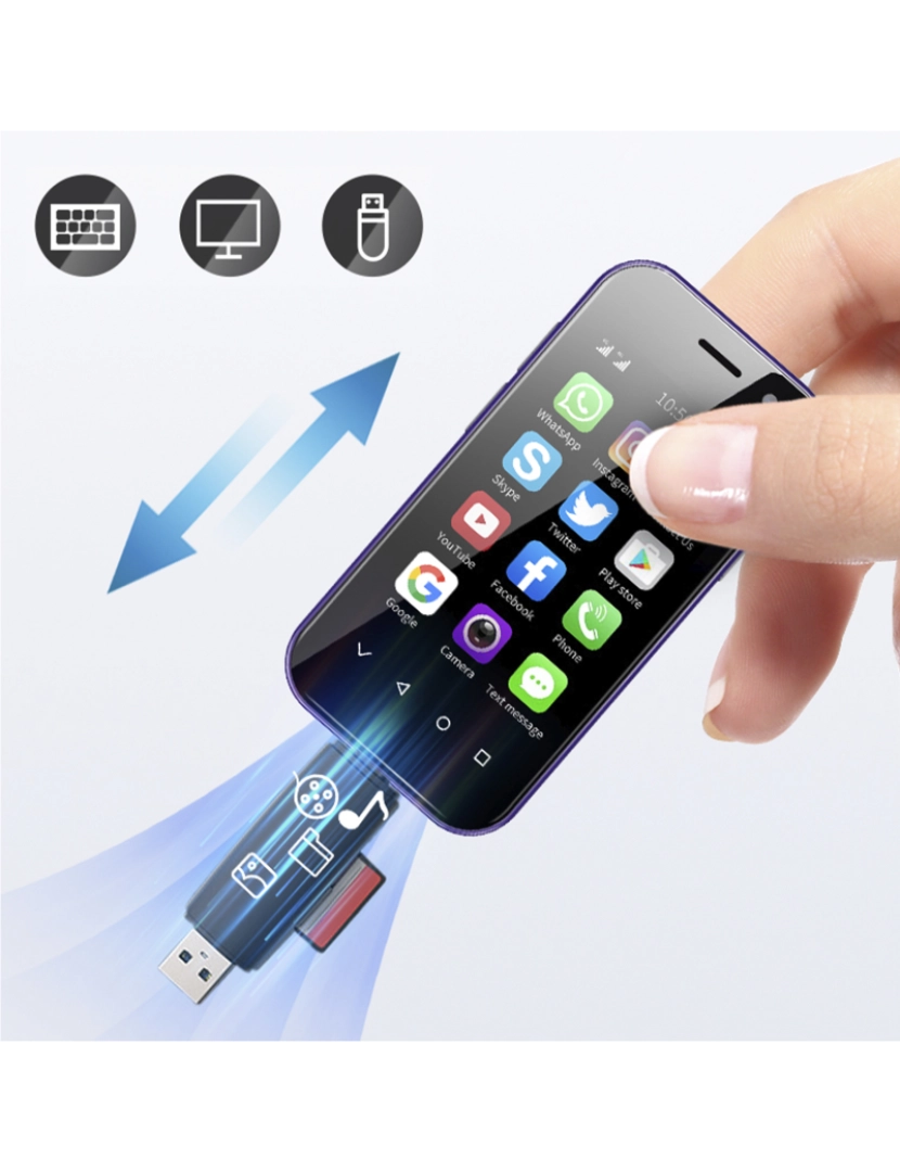 imagem de DAM Mini smartphone 14 PRO 4G, Android 9.0, 2 GB de RAM + 16 GB. Tela de 3''. 4,7x1,2x9,4cm. Cor rosa3