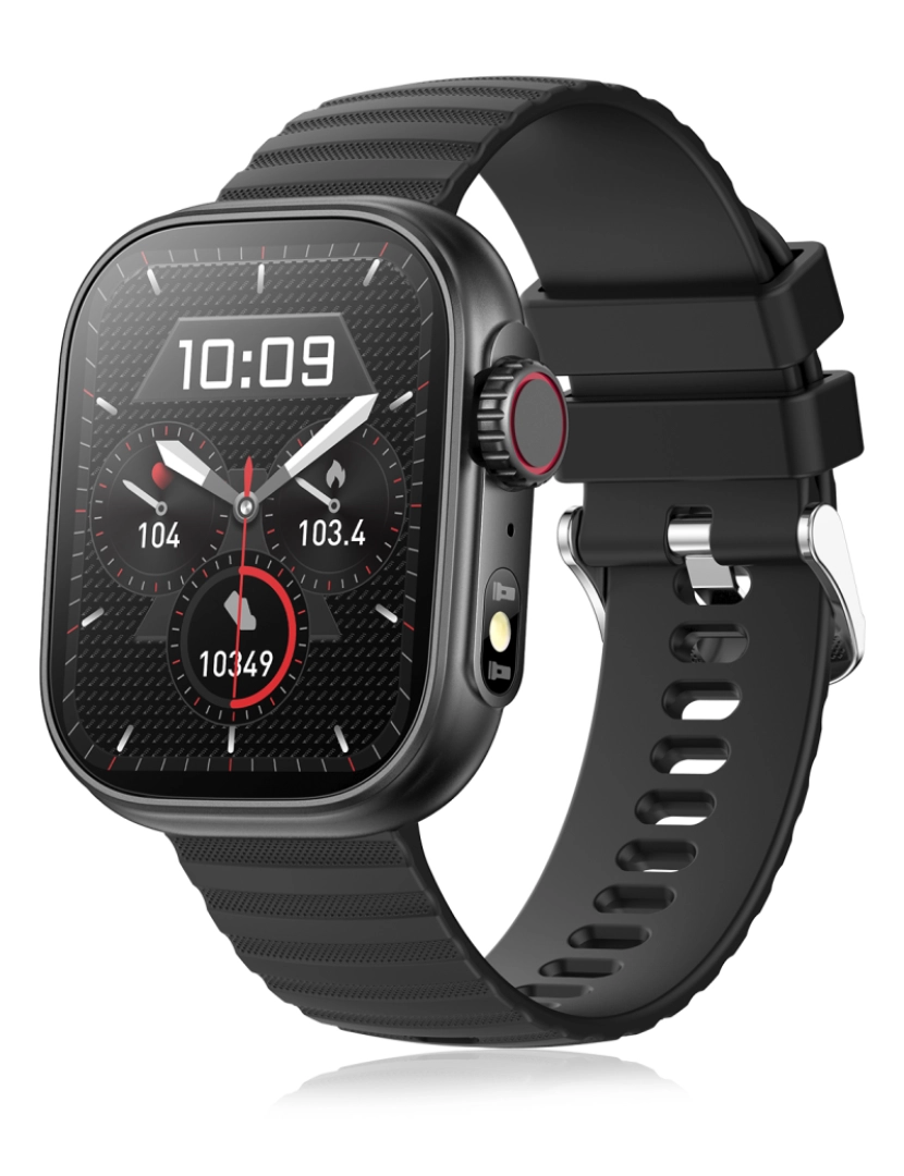 imagem de DAM Smartwatch ZW39 com notificações de aplicativos, chamadas Bluetooth. Monitor de pressão arterial e oxigênio. 3,7x1,1x4,7 cm. Cor preta9
