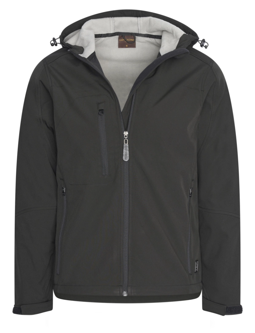 Cappuccino Italia - Cappuccino Italia Softshell Hood Jacket Black Negro