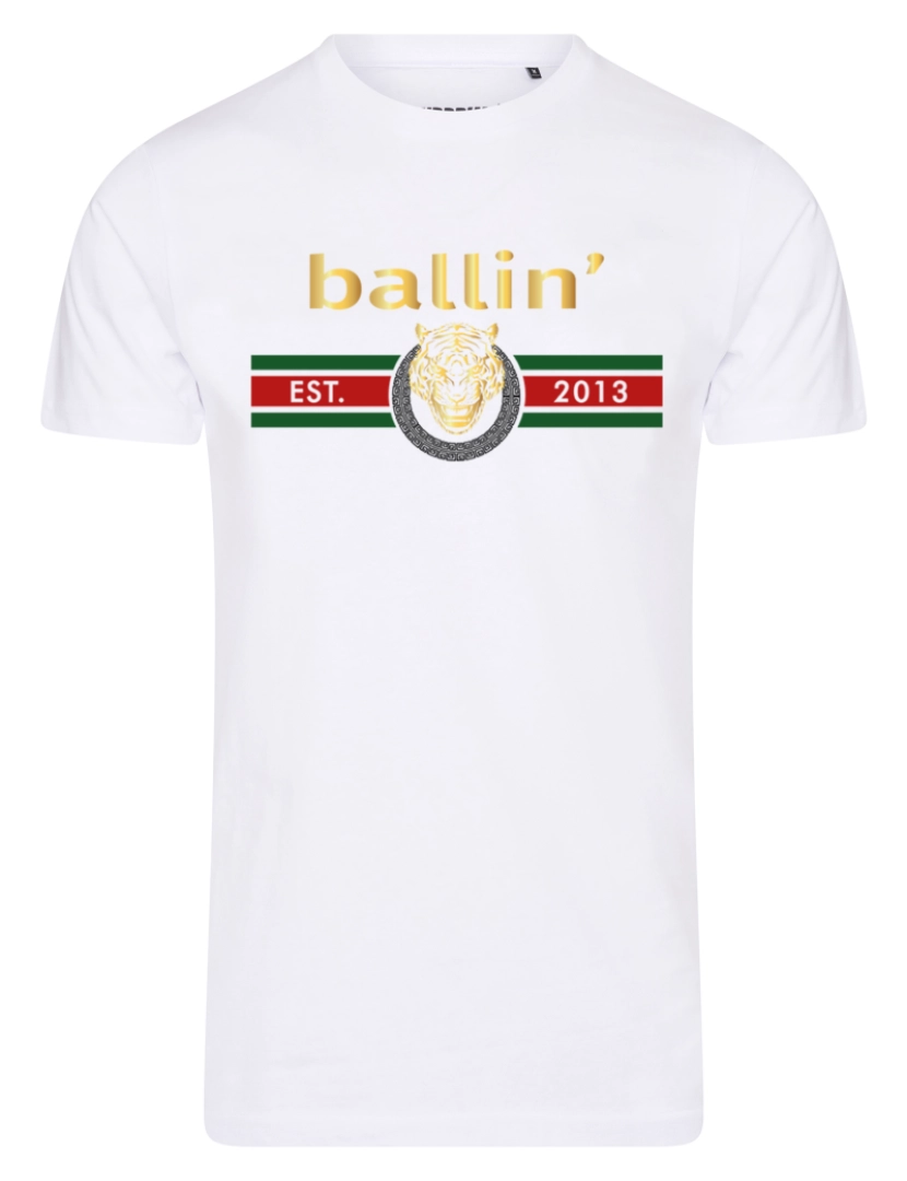 Ballin Est. 2013 - Ballin Est. 2013 Tiger Lines Shirt Branco