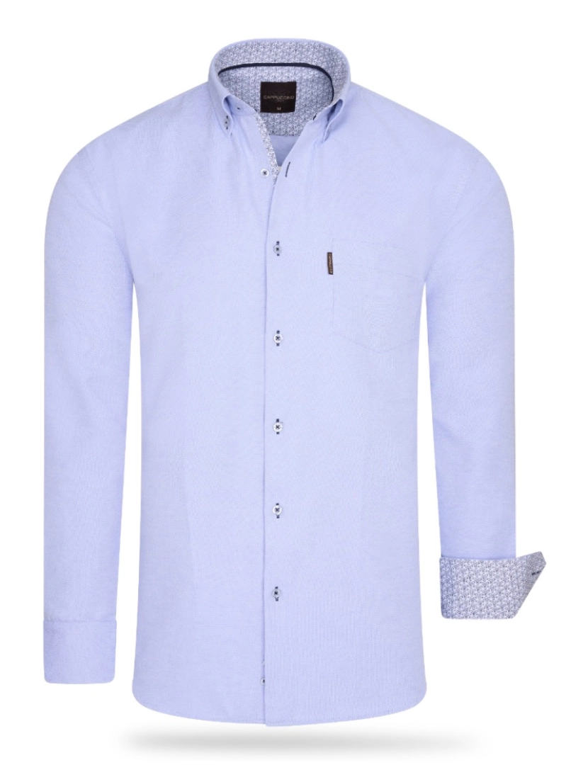 imagem de Cappuccino Italia Regular Fit Overhemd Baby Blue Azul claro1