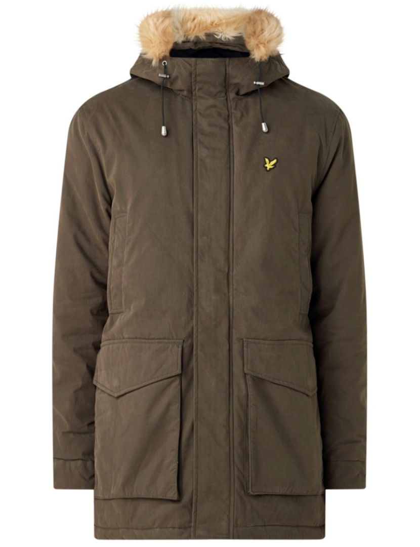 imagem de Lyle & Scott Winter Weight Microfleece Lined Parka Verde1