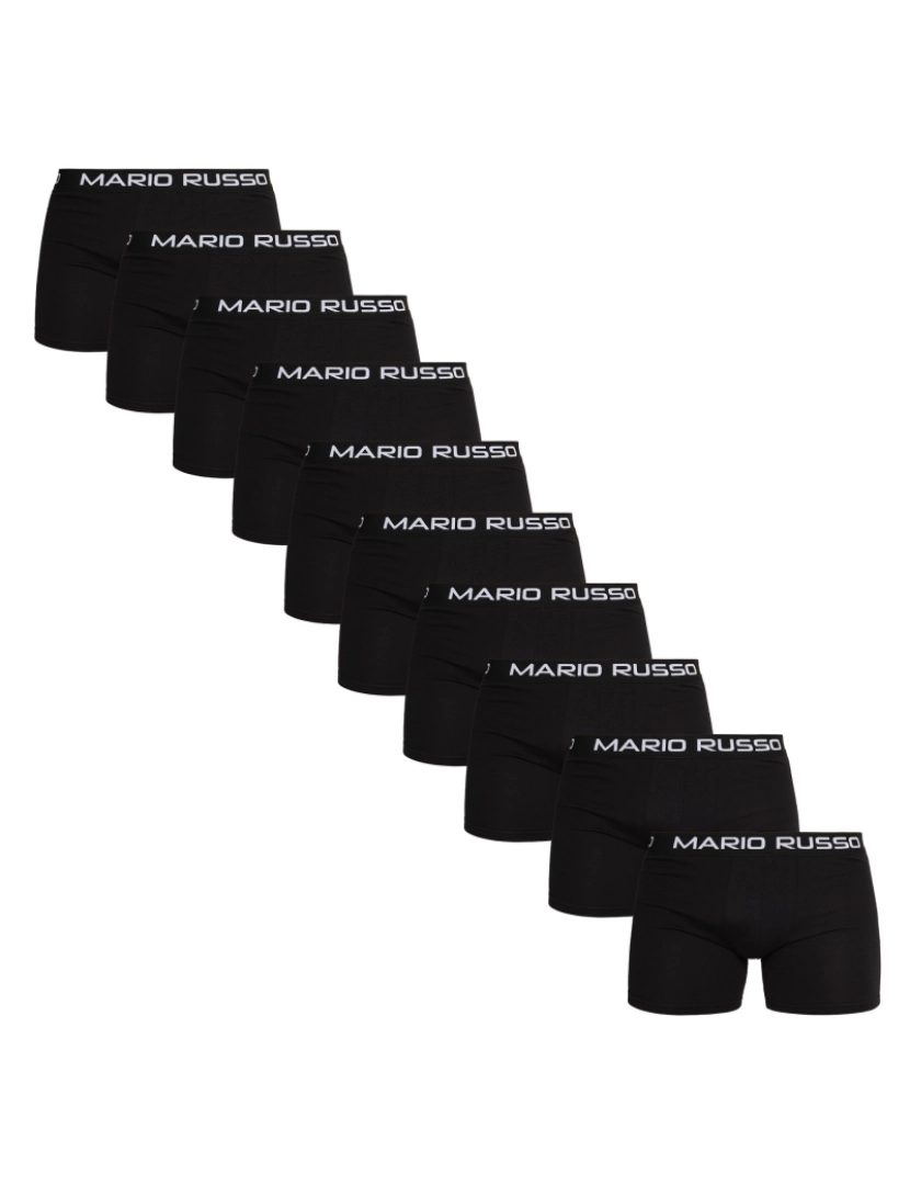 Mario Russo - Mario Russo 10-Pack Basic Boxers Negro