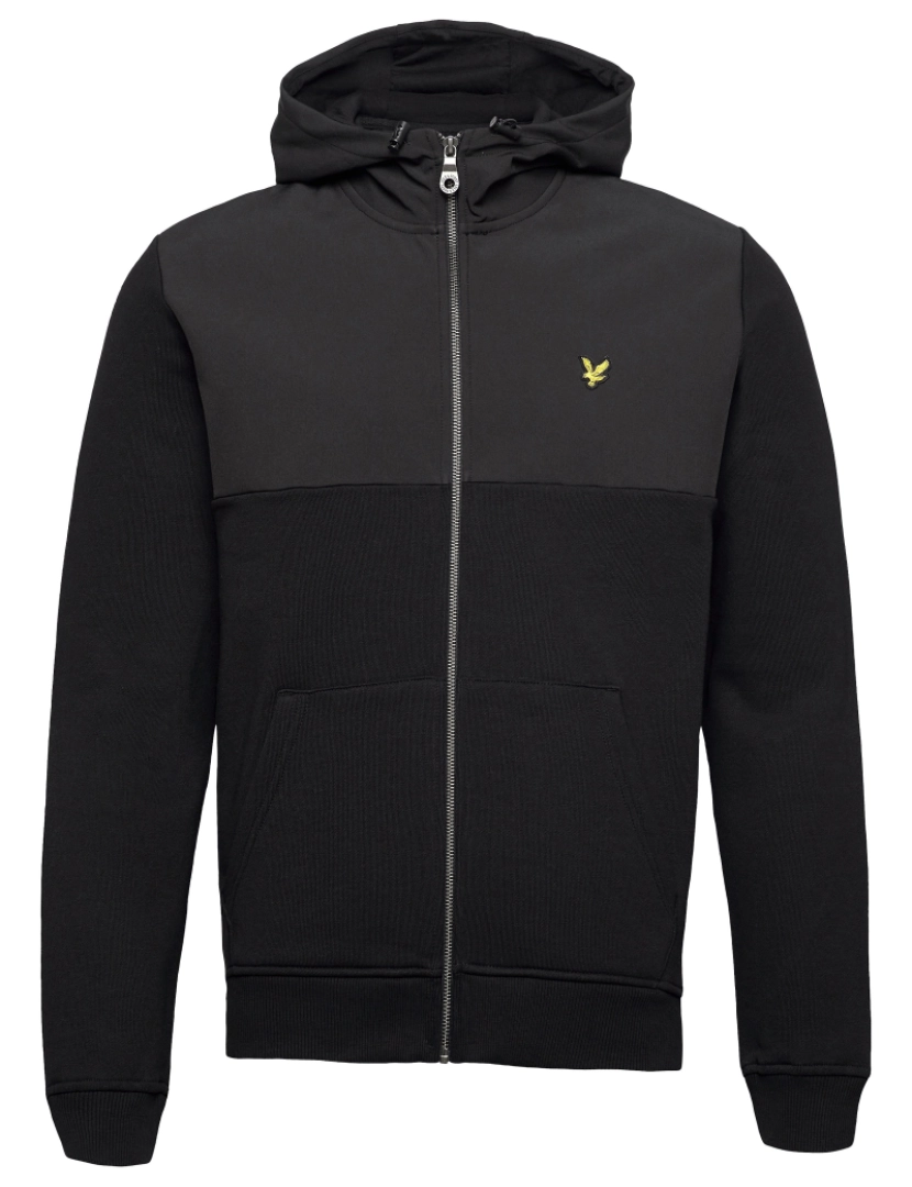 imagem de Lyle & Scott Softshell Jersey Zip Hoodie Negro1