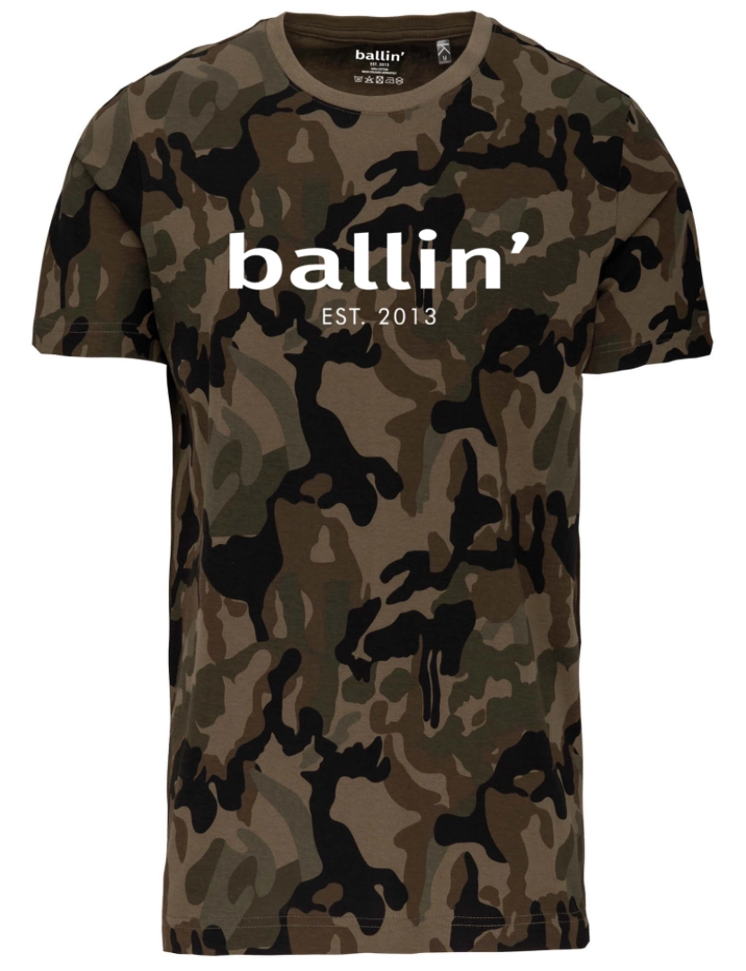 Ballin Est. 2013 - Ballin Est. 2013 Army Camouflage Shirt Verde